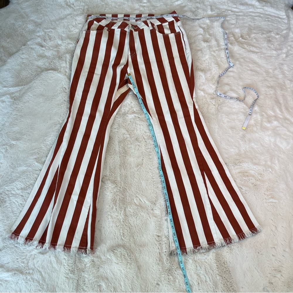 Striped Women’s Western Flared Bottoms